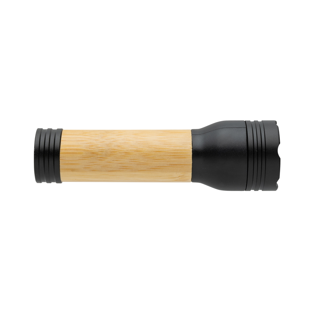 XD Collection Lucid 1W USB-C Taschenlampe aus FSC-Bambus und RCS-recyceltem ABS