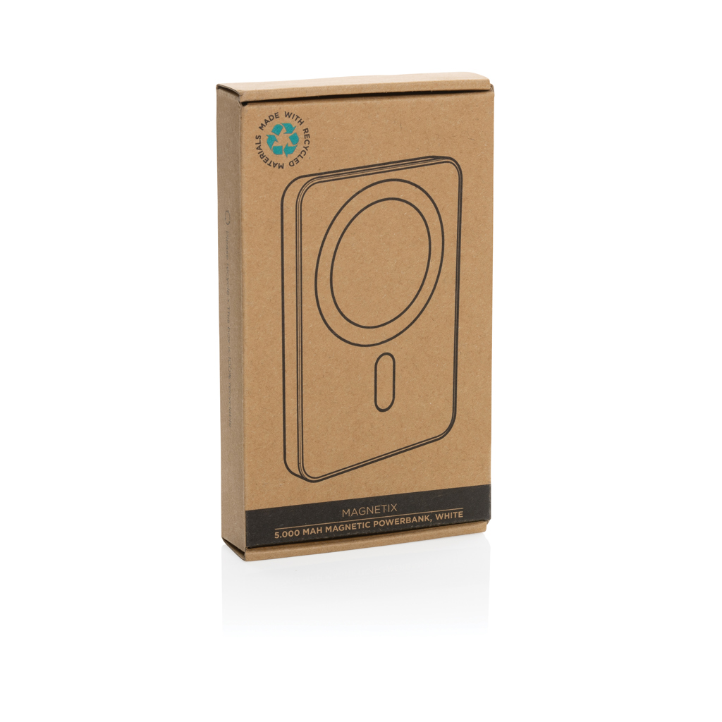 Magnetix Pocket Power 5000mAh aus recyceltem ABS – Ihr strahlendes Werbegeschenk
