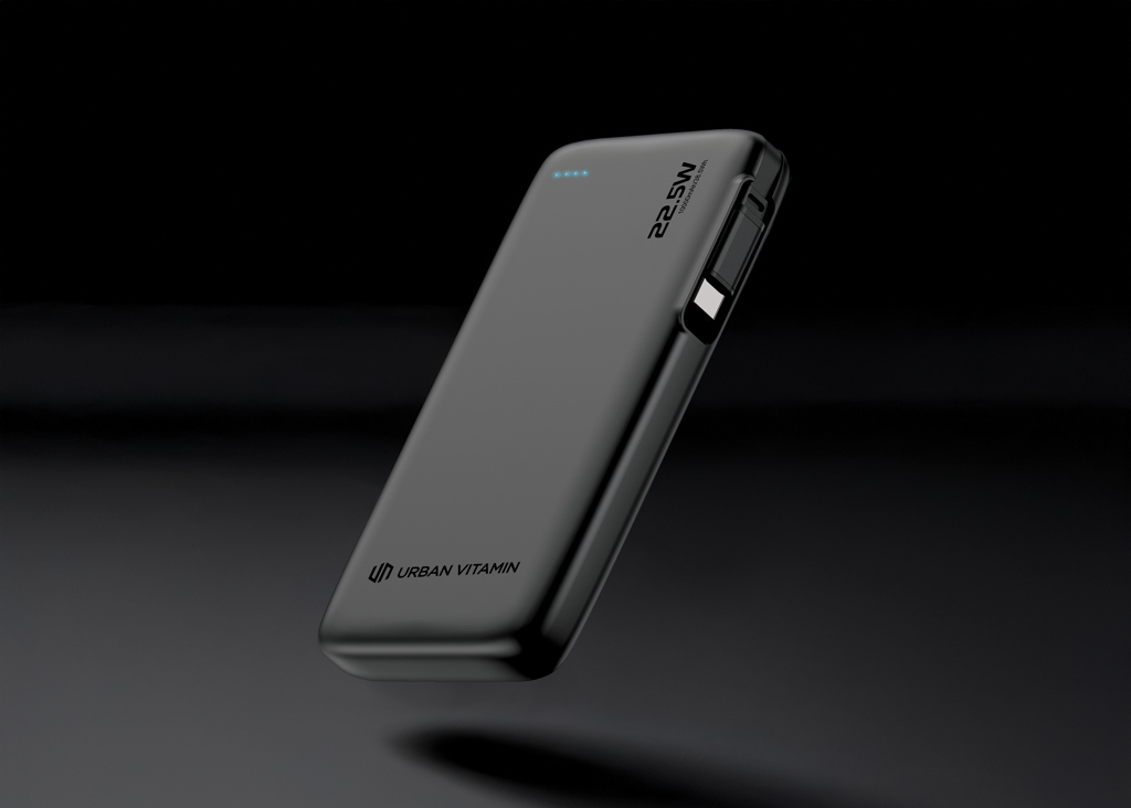 Urban Vitamin Emeryville Powerbank 10.000 mAh mit integriertem USB-C-Kabel