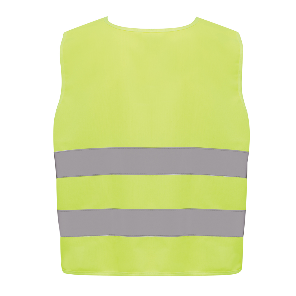 Kinder-Warnweste GRS recyceltes PET 7-12 Jahre, gelb, mit Logo bedruckbar Kinder-Warnweste GRS recyceltes PET 7-12 Jahre, gelb, mit Logo bedruckbar
