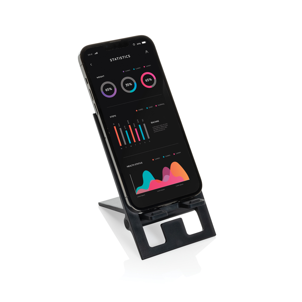 SnapStand Faltbarer Telefonständer aus 85 % recyceltem ABS – bedruckbar
