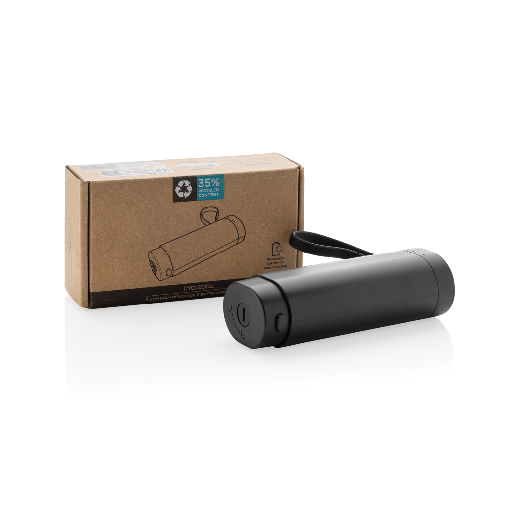 CycleCell 5000mah Powerbank mit herausnehmbarer Batterie - Innovatives Werbegeschenk für Events und Messen CycleCell 5000mah Powerbank mit herausnehmbarer Batterie - Innovatives Werbegeschenk für Events und Messen