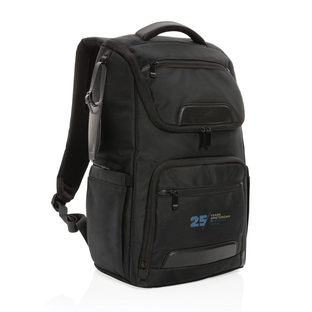 Swiss Peak Voyager 15.6" Laptop-Rucksack aus rPET, schwarz Swiss Peak Voyager 15.6" Laptop-Rucksack aus rPET, schwarz