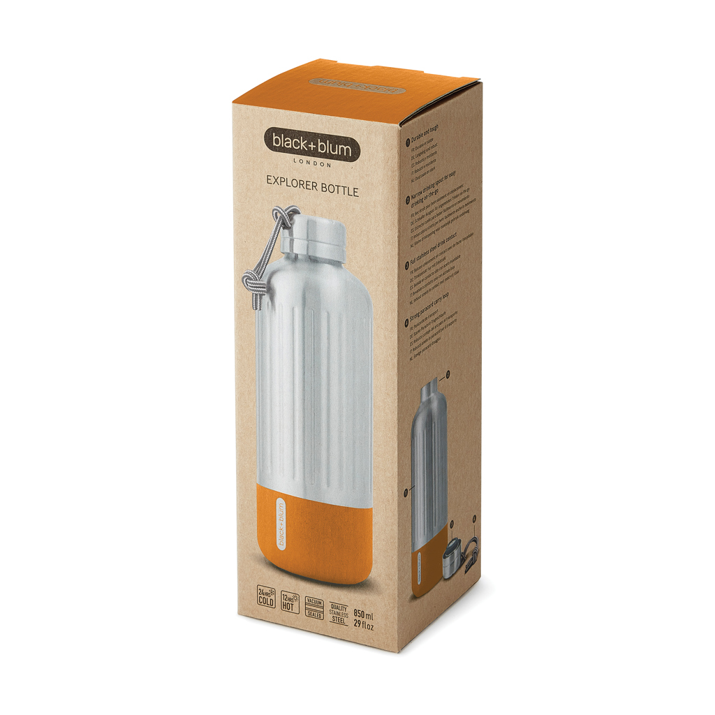 Black+Blum Isolierflasche 850 ml, auslaufsicher – orange
