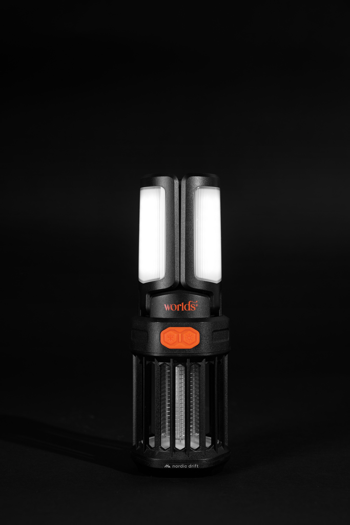 Nordic Drift Titan Campinglampe mit Mückenschutz, USB-C-Akku, bedruckbar Nordic Drift Titan Campinglampe mit Mückenschutz, USB-C-Akku, bedruckbar
