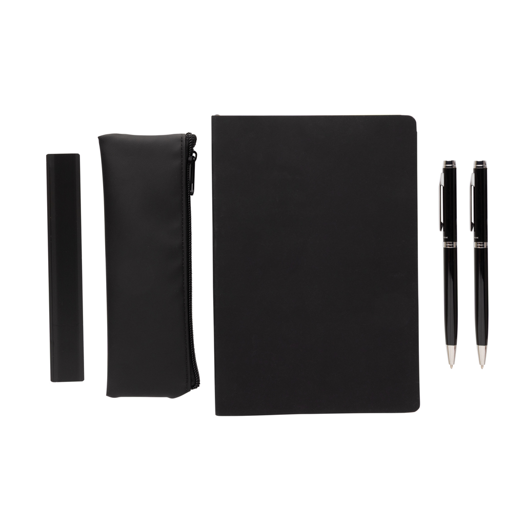 Swiss Peak OSLO RCS Schreibwaren-Set mit A5-Notizbuch, zwei Stiften und Alu-Lineal Swiss Peak OSLO RCS Schreibwaren-Set mit A5-Notizbuch, zwei Stiften und Alu-Lineal