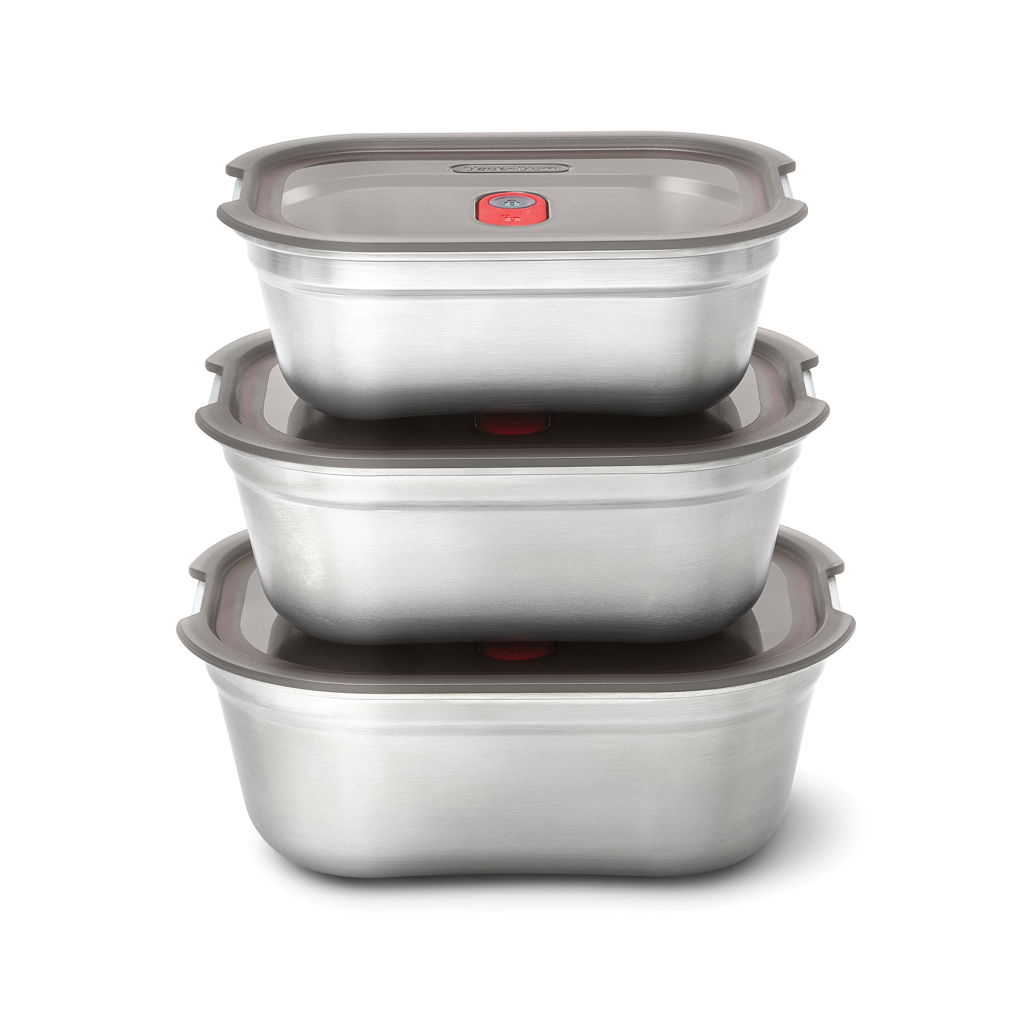 Black+Blum Mealprep Box Set 3-teilig Edelstahl 0,6 / 0,9 / 1,2 L Black+Blum Mealprep Box Set 3-teilig Edelstahl 0,6 / 0,9 / 1,2 L