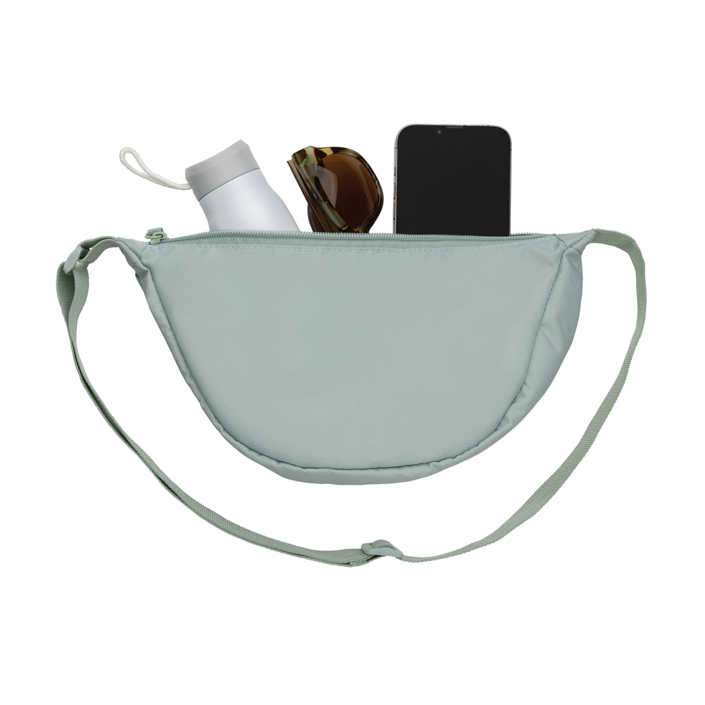 XD Collection Crescent AWARE RPET Sling-Tasche, recyceltes Polyester, bedruckbar XD Collection Crescent AWARE RPET Sling-Tasche, recyceltes Polyester, bedruckbar