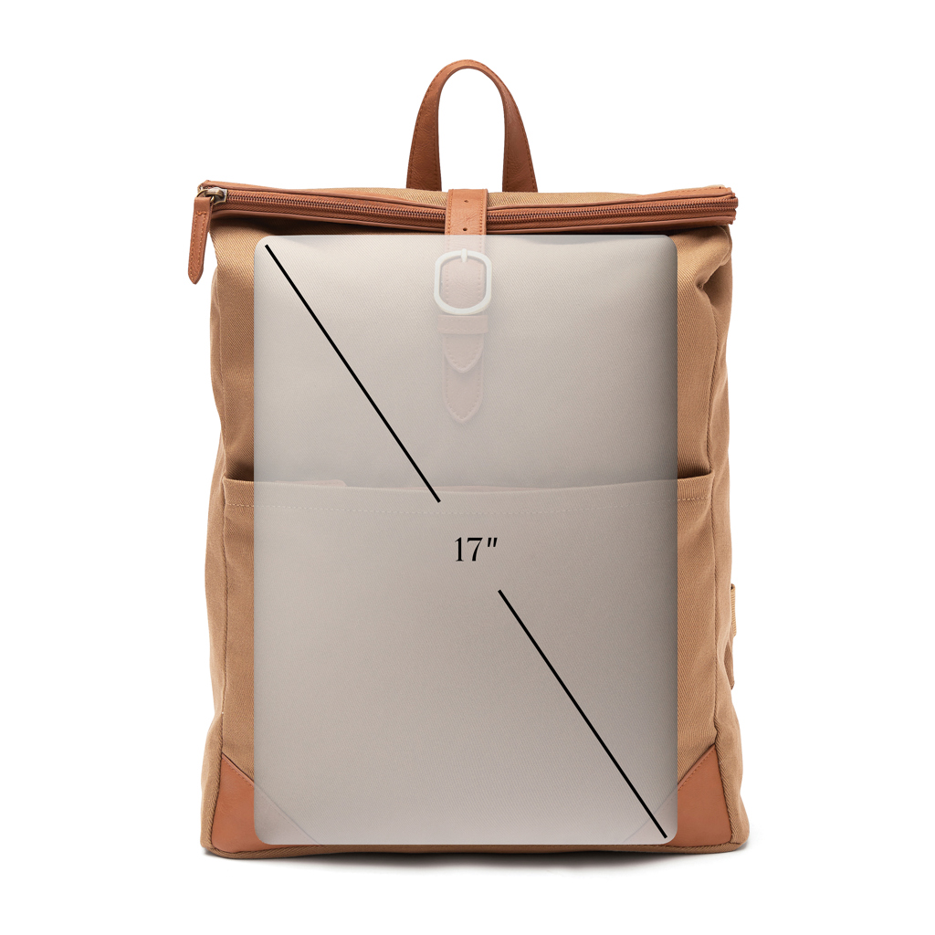 VINGA Sloane Rucksack RCS aus 39 % recyceltem Polyester (17-Zoll-Laptopfach)