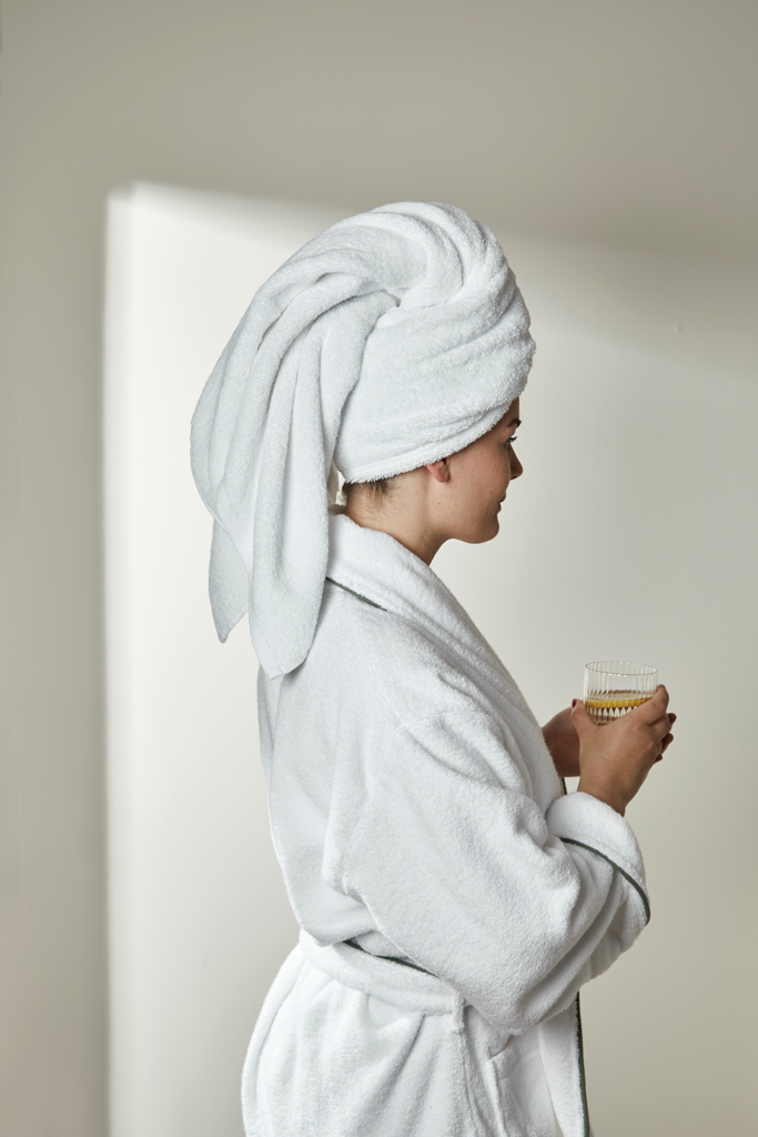 VINGA Harper Baumwollbademantel L/XL – Luxuriöses Kundengeschenk mit Logo VINGA Harper Baumwollbademantel L/XL – Luxuriöses Kundengeschenk mit Logo