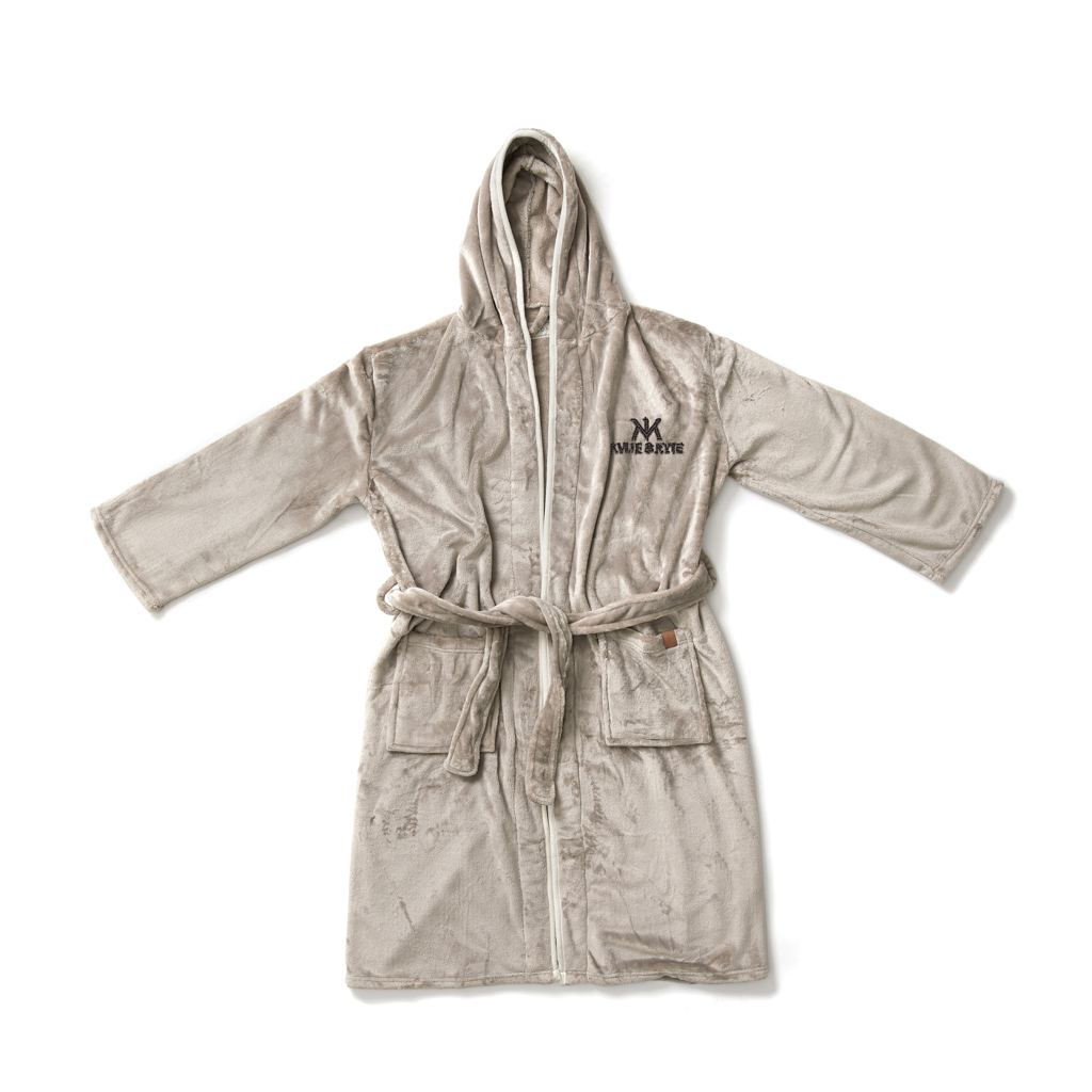 VINGA Louis Bademantel L/XL aus recyceltem PET, GRS-zertifiziert, mit Logoveredelung