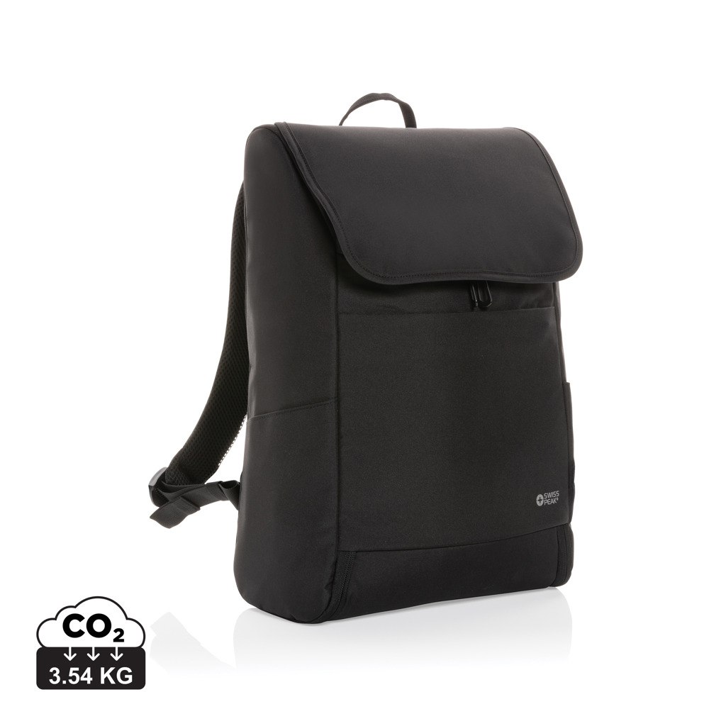 Swiss Peak Fern AWARE RPET Laptop-Rucksack 15,6 mit Allover-Zip