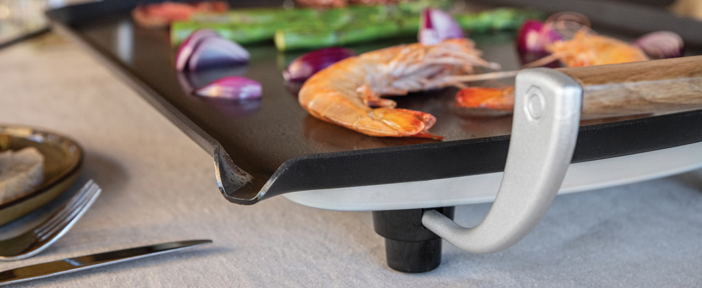 BOSKA Tischgrill Electric Griddle Pro 56 × 35 cm mit Logo-Gravur am Griff