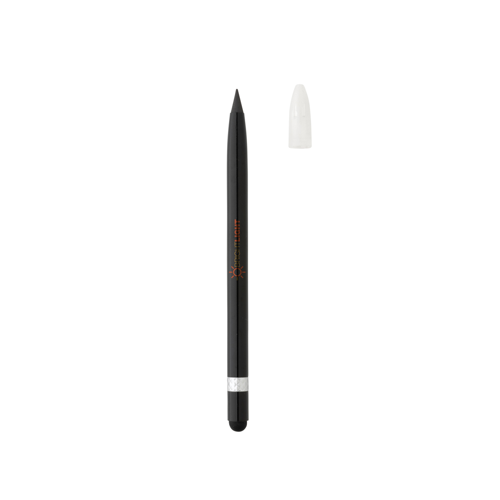 XD Collection Tintenloser Aluminium-Stift mit Radiergummi – mit Logo bedruckbar