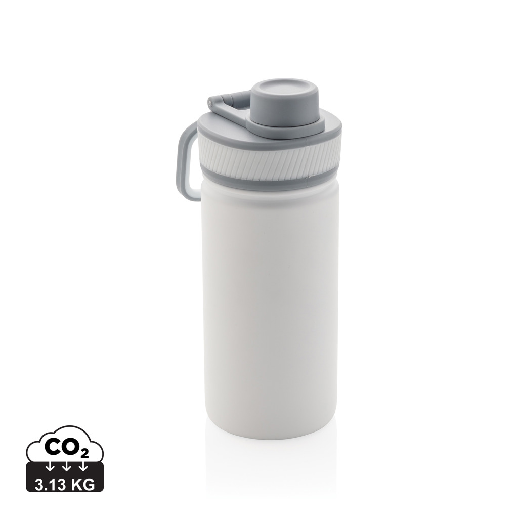 Edelstahl Vakuum-Trinkflasche 550 ml 5h kalt/15h warm weiß