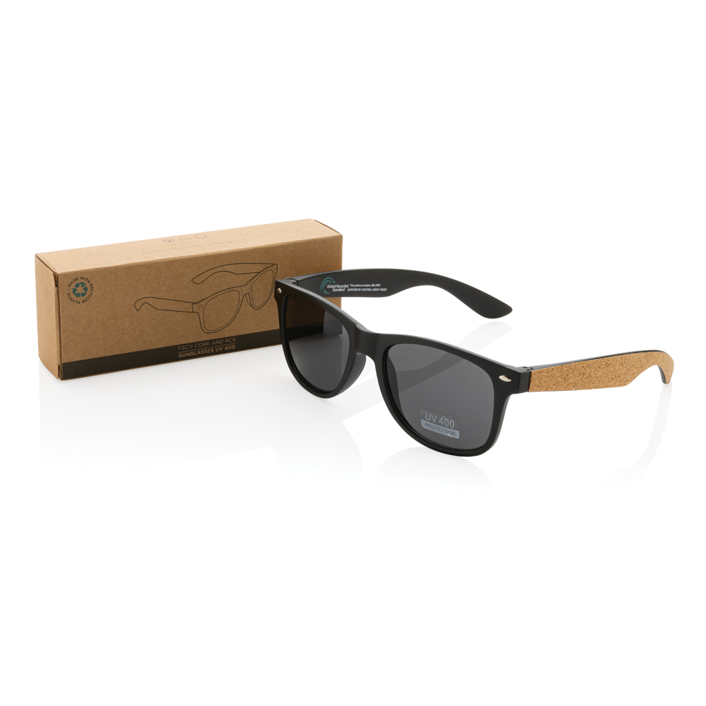 Sonnenbrille aus GRS-recyceltem PC mit FSC-Kork – XD Collection P453.88