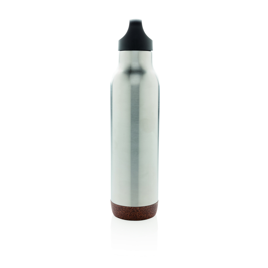 Edelstahl Vakuum-Trinkflasche 600 ml, auslaufsicher, silber