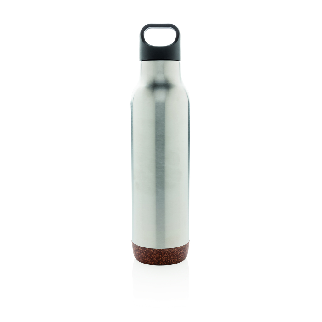 Edelstahl Vakuum-Trinkflasche 600 ml, auslaufsicher, silber