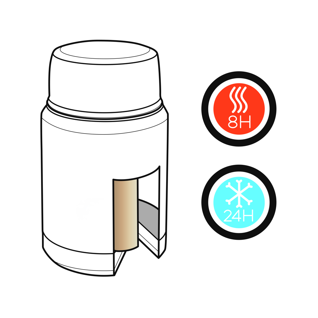 Swiss Peak Elite Vakuum Food-Container 500 ml mit Kupferbeschichtung