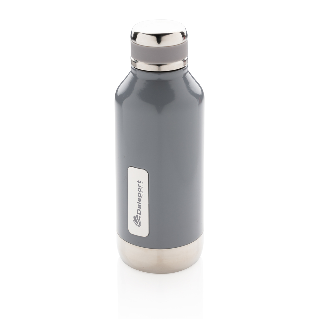 XD Collection Vakuumflasche 500 ml mit Logoplatte, auslaufsicher, Edelstahl