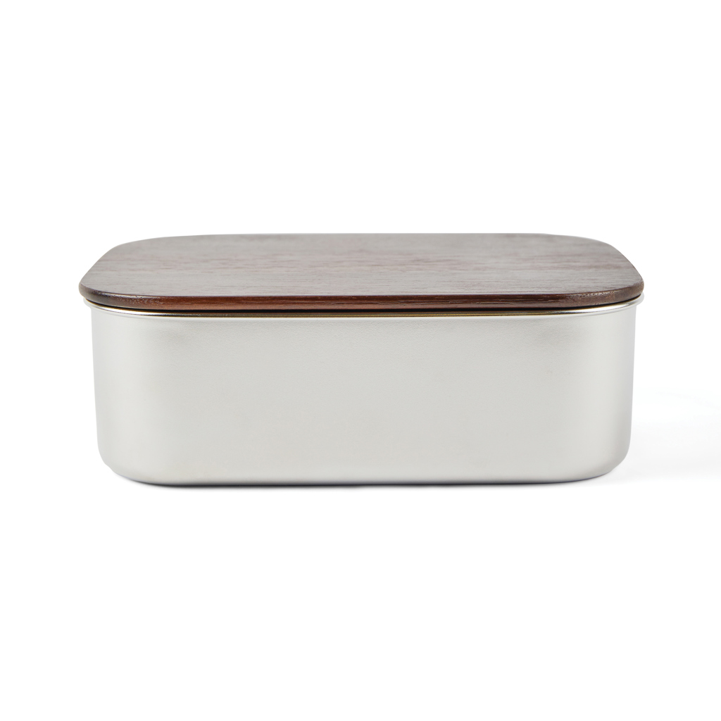 VINGA Ciro Lunchbox aus 39 % RCS-recyceltem Edelstahl mit FSC-Akazienholz-Deckel VINGA Ciro Lunchbox aus 39 % RCS-recyceltem Edelstahl mit FSC-Akazienholz-Deckel