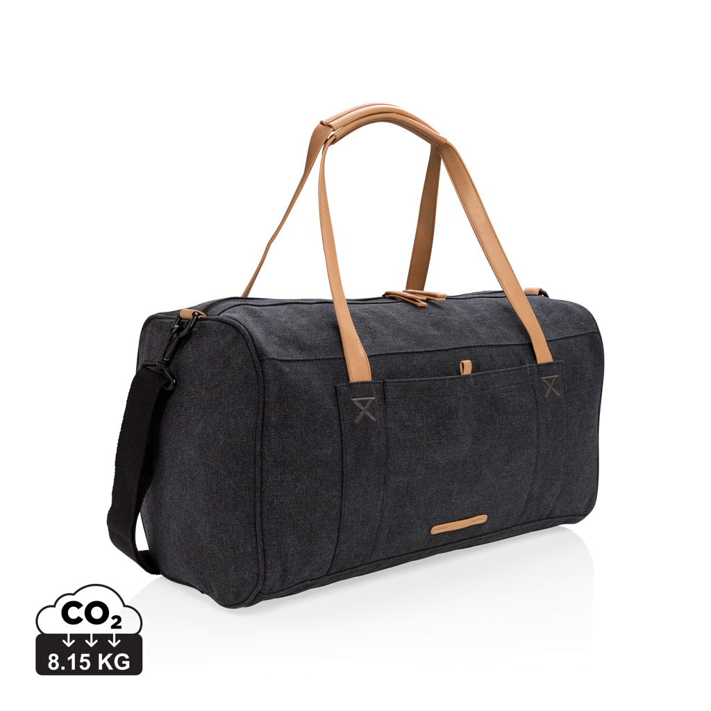 PVC-freie Canvas-Reisetasche Business - schwarz
