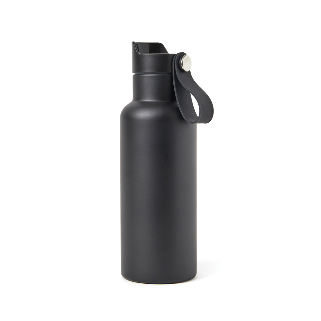 Edelstahl Vakuum-Thermosflasche 500 ml One-Touch schwarz