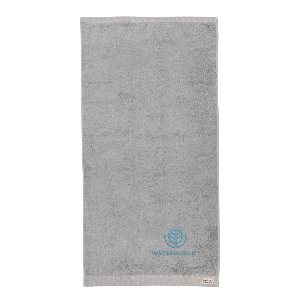 Ukiyo Sakura AWARE™ Badetuch 50 × 100 cm, recycelte Baumwolle, bestickbar