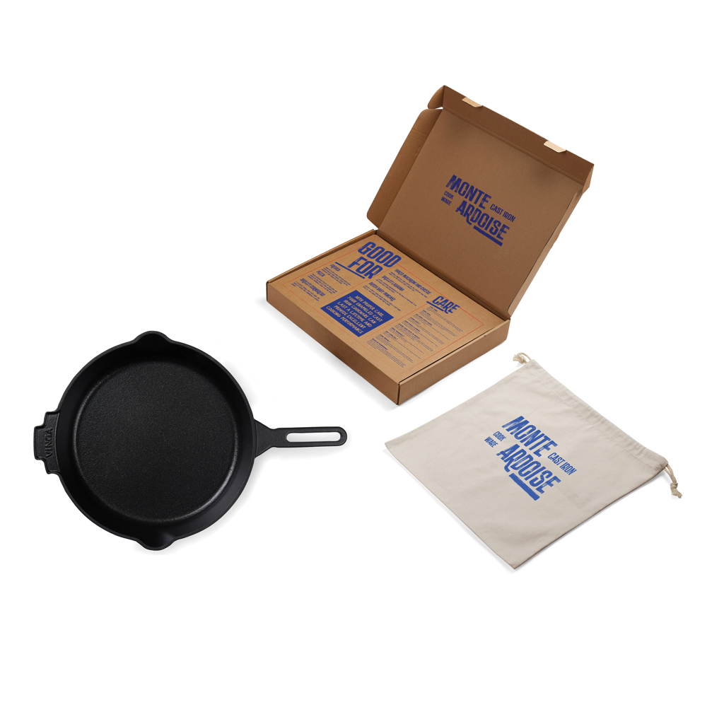 VINGA Monte Ardoise Bratpfanne 27 cm aus Gusseisen, mit Logo veredelbar