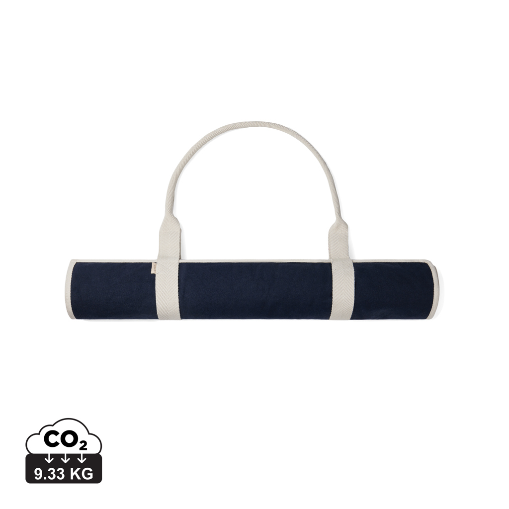 VINGA Volonne AWARE™ Strandmatte aus recyceltem Canvas mit Tragegriff und Tasche – bedruckbar