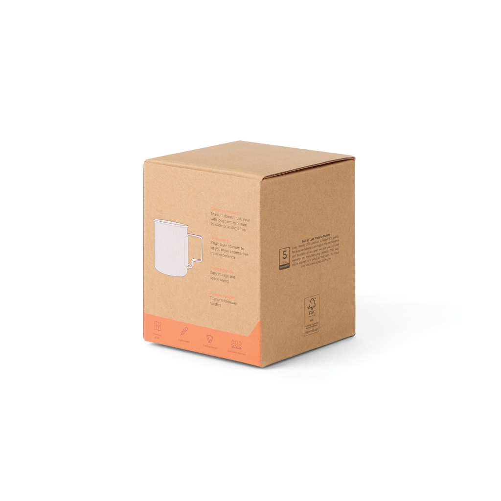 Nordic Drift Trail ultraleichter Titan-Becher 450 ml mit Lasergravur