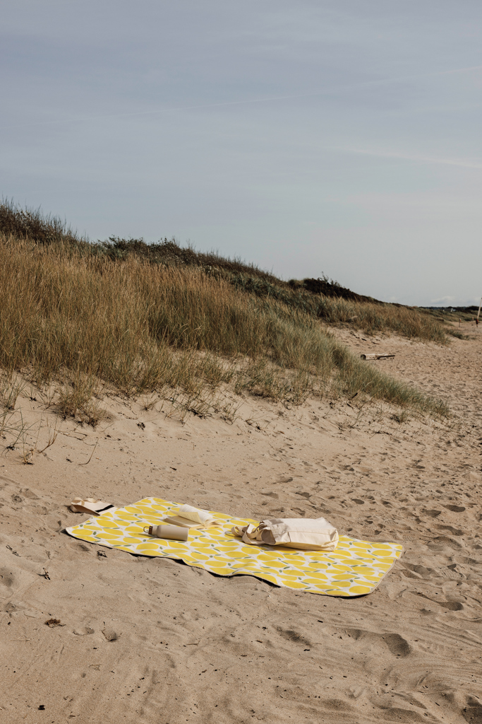 VINGA Arwe GRS Picknick-Decke gelb mit Logo bedrucken