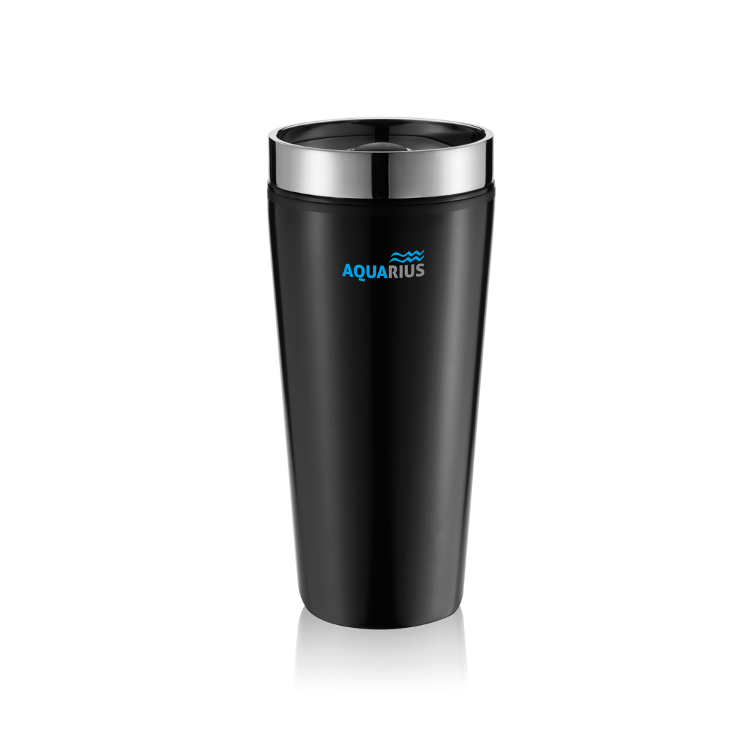 XD Collection Becher Shake-It 350 ml Edelstahl mit Push-Knopf