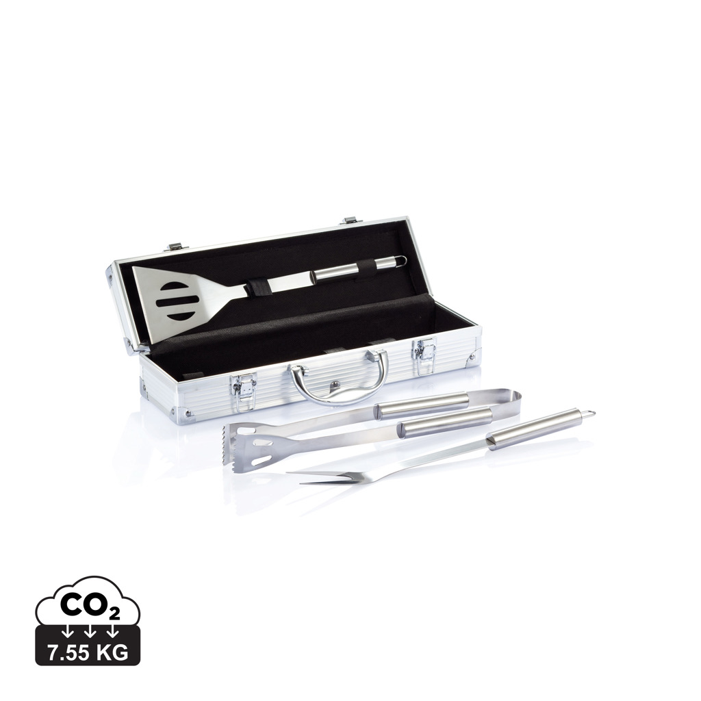 Grillset Classic 3-tlg. Edelstahl mit Aluminiumkoffer – XD Collection Grillset Classic 3-tlg. Edelstahl mit Aluminiumkoffer – XD Collection