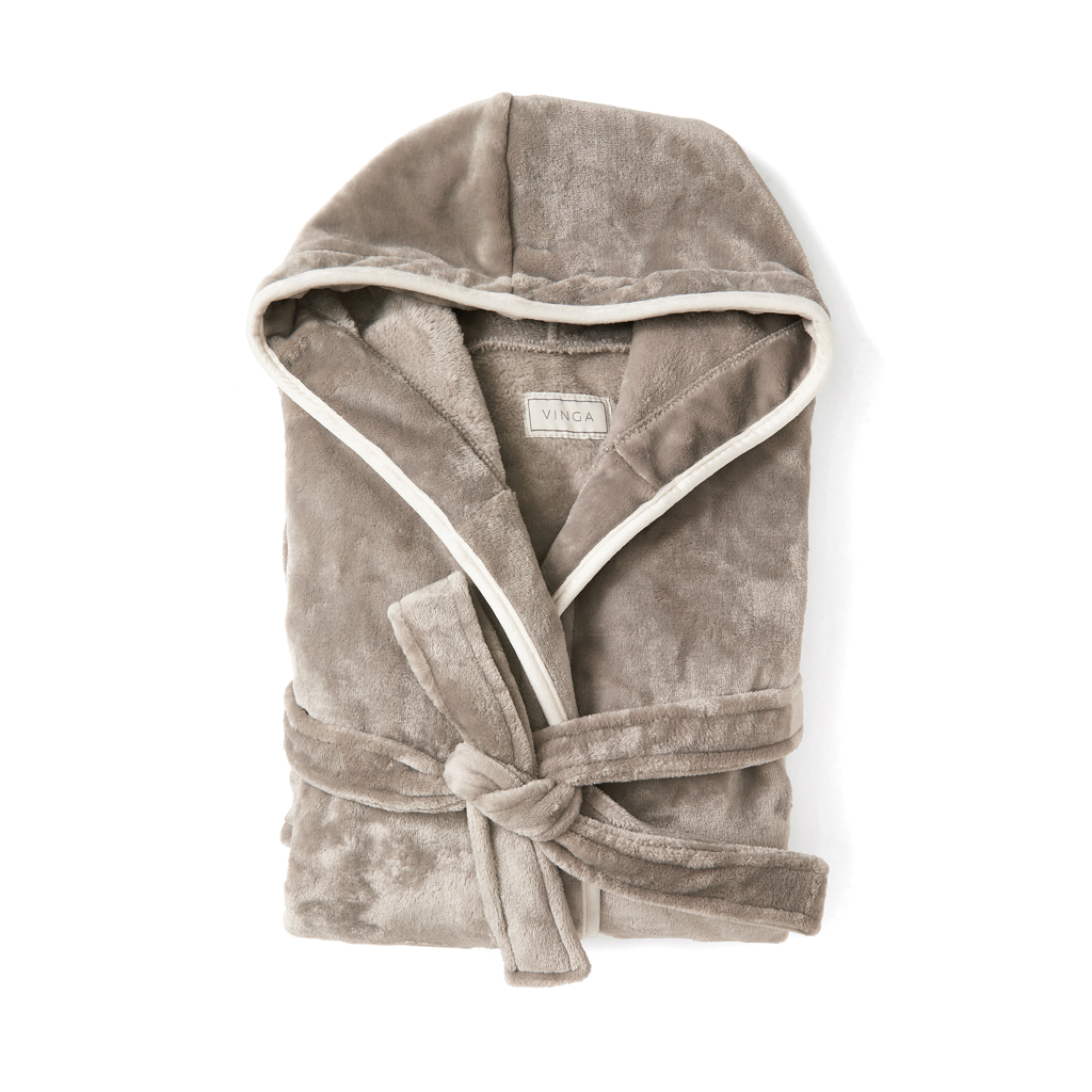 VINGA Louis Bademantel L/XL aus recyceltem PET, GRS-zertifiziert, mit Logoveredelung VINGA Louis Bademantel L/XL aus recyceltem PET, GRS-zertifiziert, mit Logoveredelung