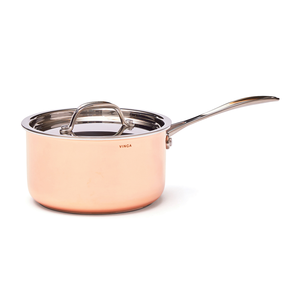 Gastro Induktion Kupfertopf 3-lagig Edelstahl 1,8 L braun Gastro Induktion Kupfertopf 3-lagig Edelstahl 1,8 L braun