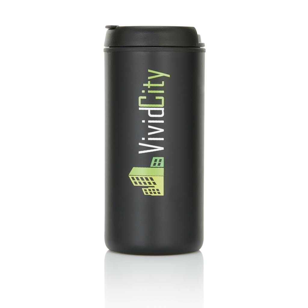 XD Xclusive Metro Becher 300 ml aus RCS-zertifiziertem Recycling-Edelstahl mit Logo-Veredelung