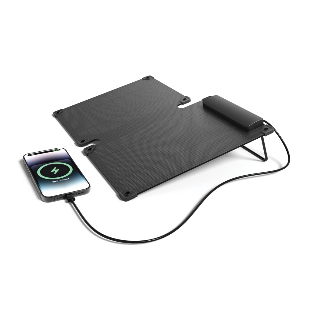 Solarpulse 10W faltbares Solarpanel aus RCS-Plastik – Innovativer Werbeartikel für Events Solarpulse 10W faltbares Solarpanel aus RCS-Plastik – Innovativer Werbeartikel für Events