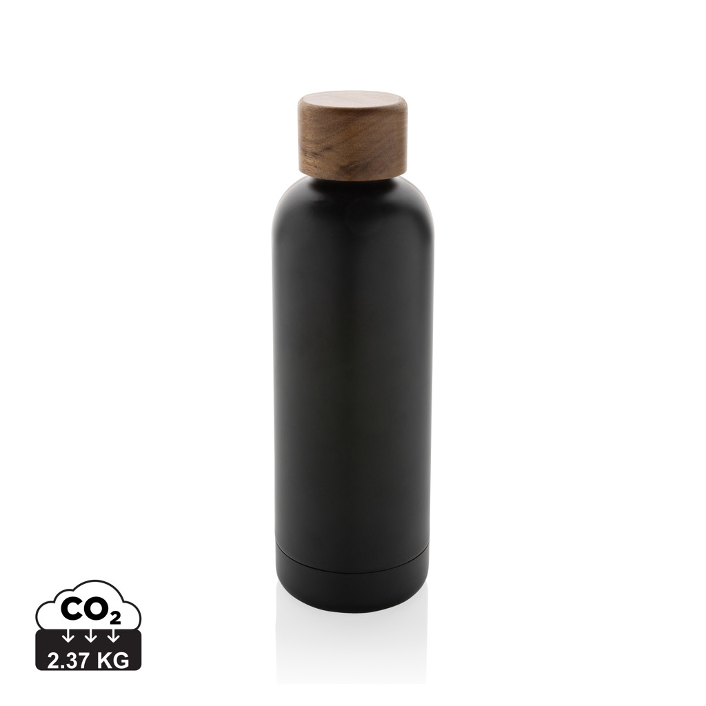 XD Collection Wood Vakuumflasche 500 ml aus RCS-recyceltem Edelstahl mit Akazienholzdeckel XD Collection Wood Vakuumflasche 500 ml aus RCS-recyceltem Edelstahl mit Akazienholzdeckel