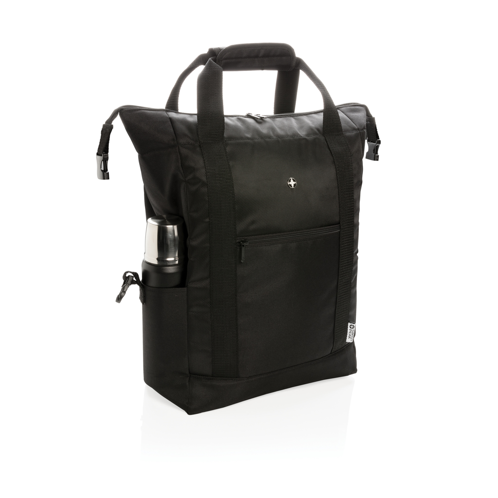Swiss Peak XXL Kühltasche schwarz, PVC-frei, mit Logo bedruckbar