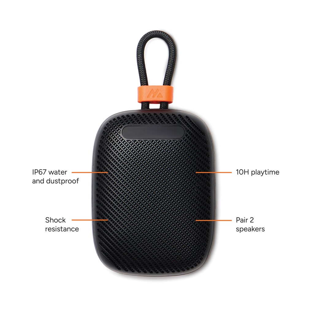 Nordic Drift Titan IP67 5W-Bluetooth-Lautsprecher aus recyceltem ABS – bedruckbar