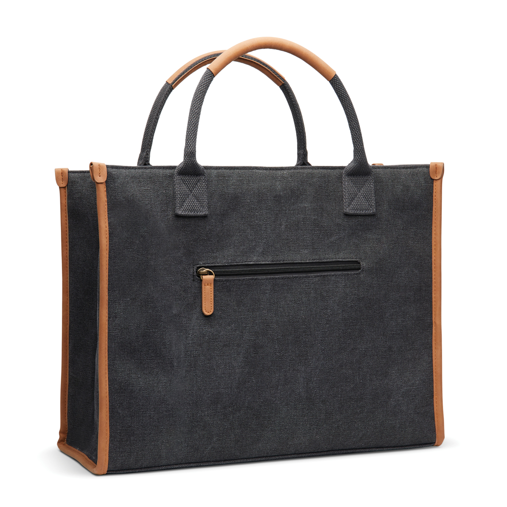 VINGA Bosler Bürotasche aus RCS-Canvas (recycelt), 17 Zoll Laptopfach, individuell bedruckbar VINGA Bosler Bürotasche aus RCS-Canvas (recycelt), 17 Zoll Laptopfach, individuell bedruckbar
