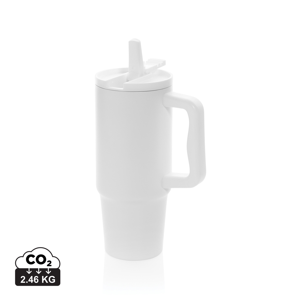 XD Collection Embrace Thermobecher 900 ml aus RCS-recyceltem Edelstahl, auslaufsicher, mit Logo veredelbar XD Collection Embrace Thermobecher 900 ml aus RCS-recyceltem Edelstahl, auslaufsicher, mit Logo veredelbar