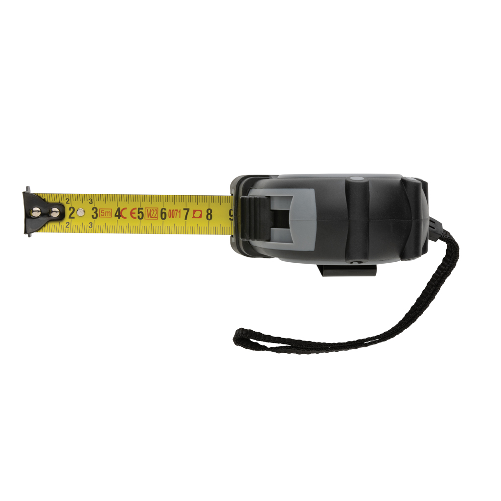 XD Collection Grip Maßband 5m aus RCS-recyceltem ABS, mit Logo bedruckbar