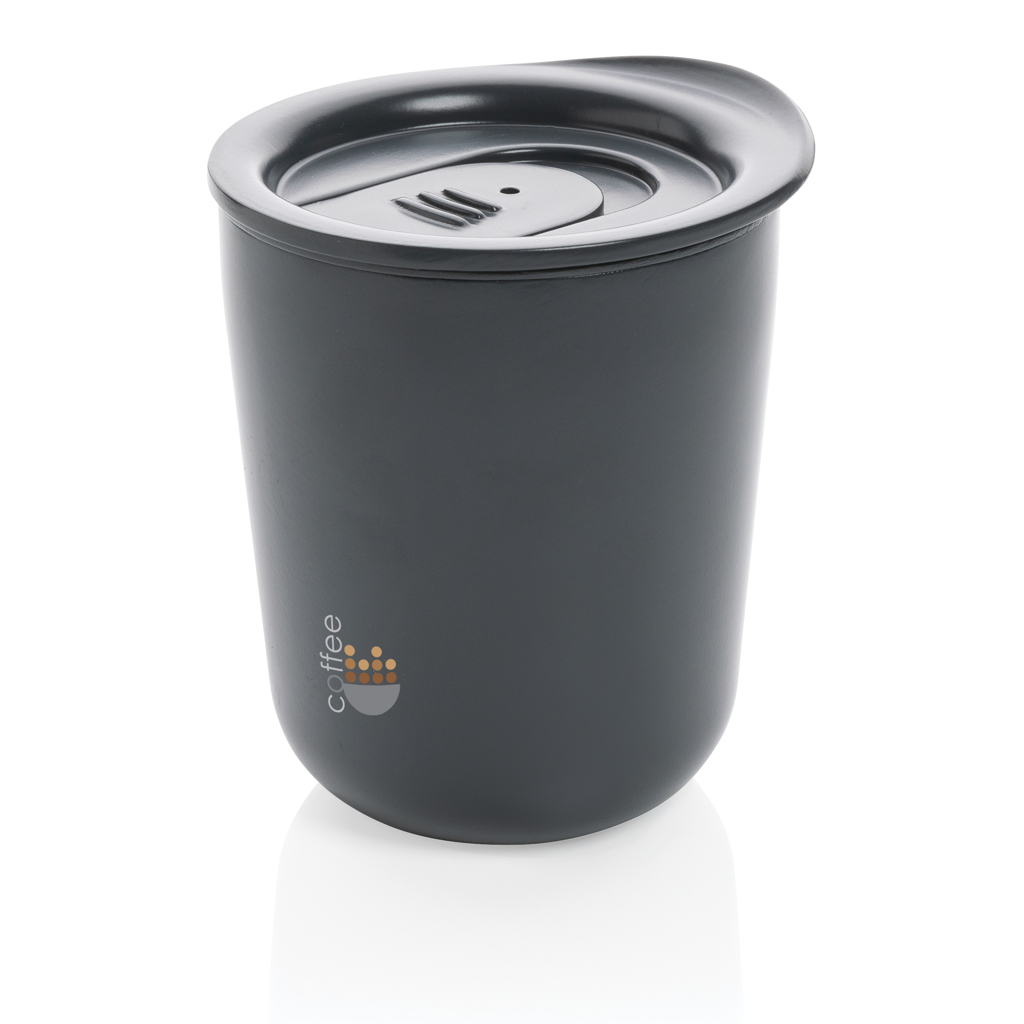 XD Collection Antimikrobieller Kaffeebecher 250 ml mit Biomaster, Edelstahl, bedruckbar