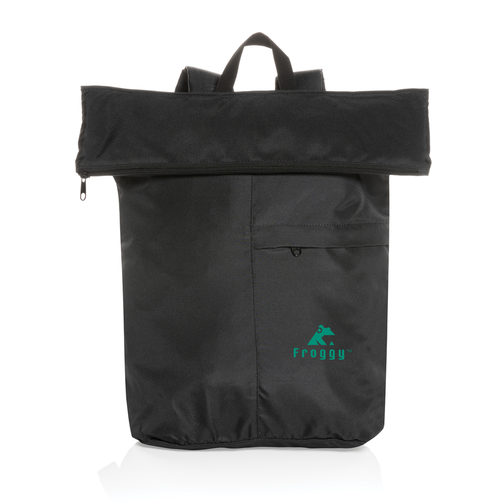 Dillon AWARE RPET faltbarer Lightweight-Rucksack mit Logo bedruckbar Dillon AWARE RPET faltbarer Lightweight-Rucksack mit Logo bedruckbar