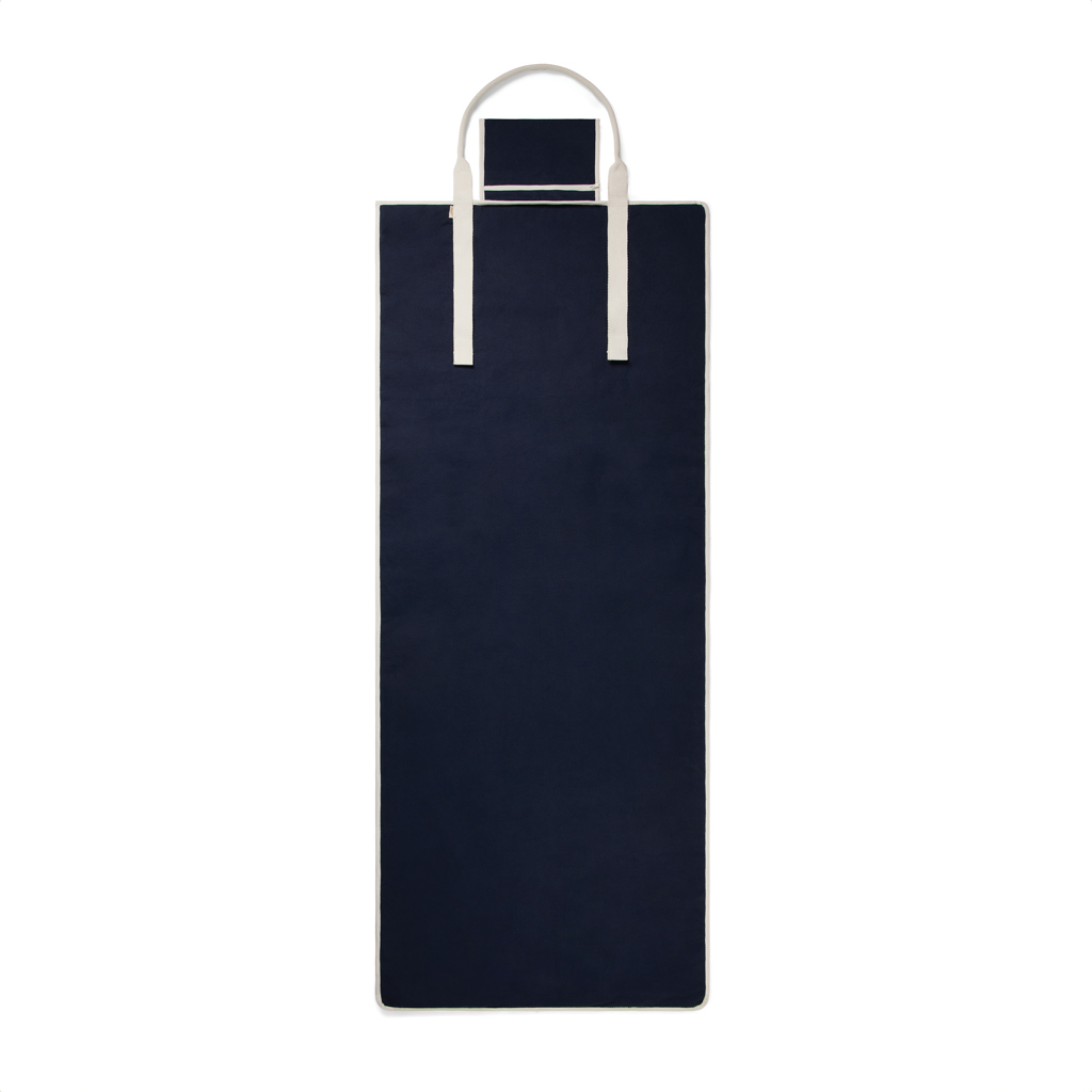 VINGA Volonne AWARE™ Strandmatte aus recyceltem Canvas mit Tragegriff und Tasche – bedruckbar