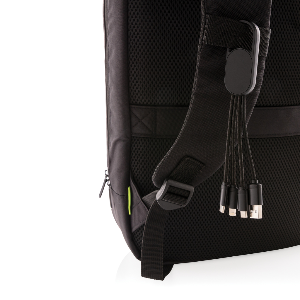 4-in-1 Ladekabel mit Karabiner-Clip — XD Collection (Werbeartikel mit Logo)