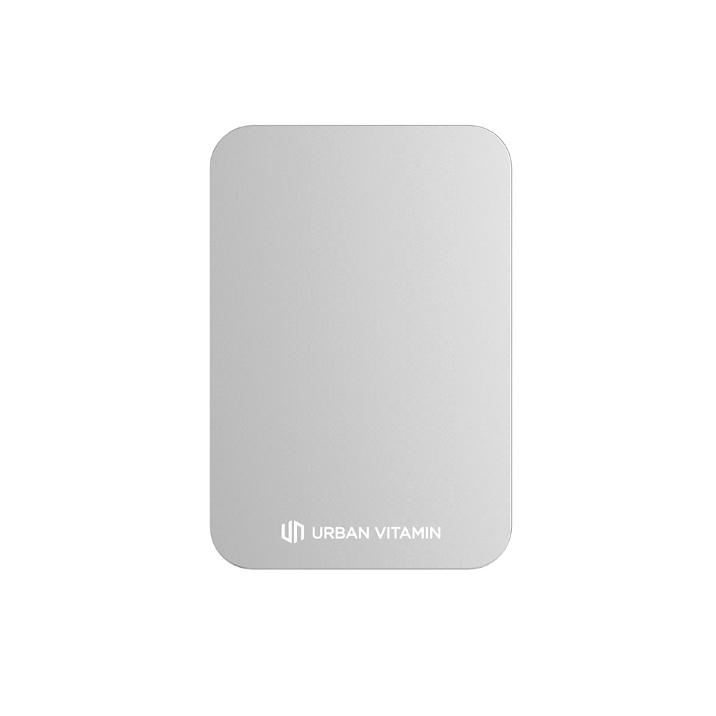 Urban Vitamin Burbank Magnet-Powerbank 3000mAh aus recyceltem Aluminium und ABS – bedruckbar als Werbegeschenk