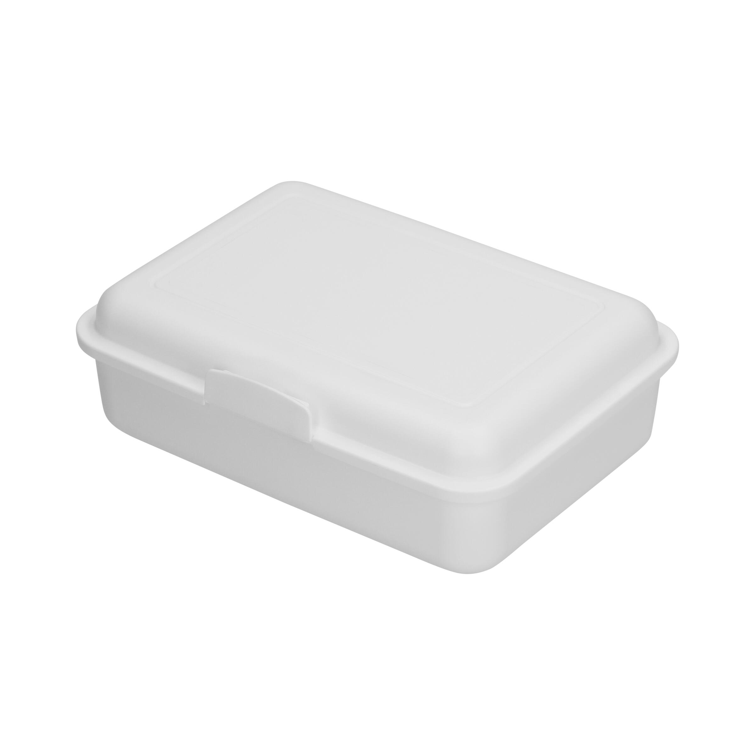 Vorratsdose "School-Box" mittel mit Trennwand – weiss Vorratsdose "School-Box" mittel mit Trennwand – weiss